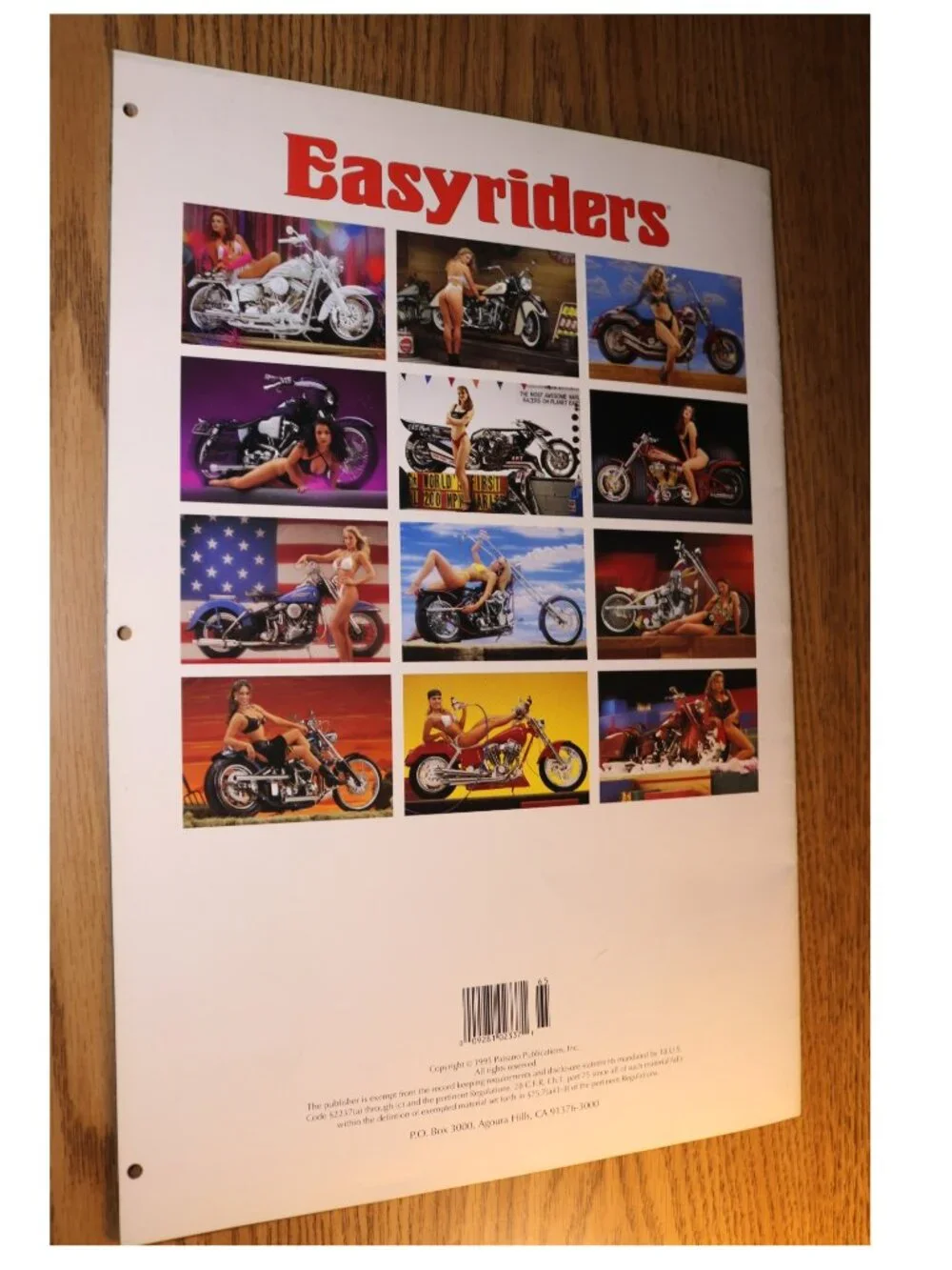 Easyriders Calendars Lot of 6 - 1991 - 1996 Bikini Babes Motorcycle Biker